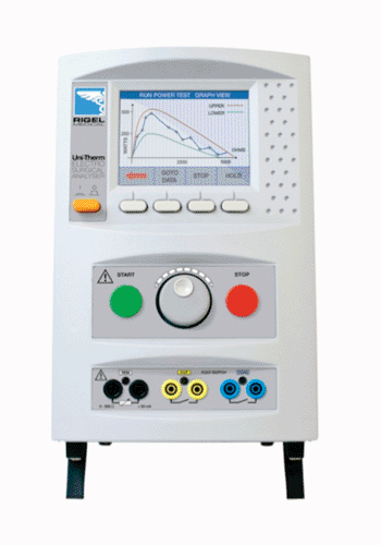 Imagen: El analizador de rendimiento de los generadores electroquirúrgicos Uni-Therm (Fotografía cortesía de Rigel Medical).